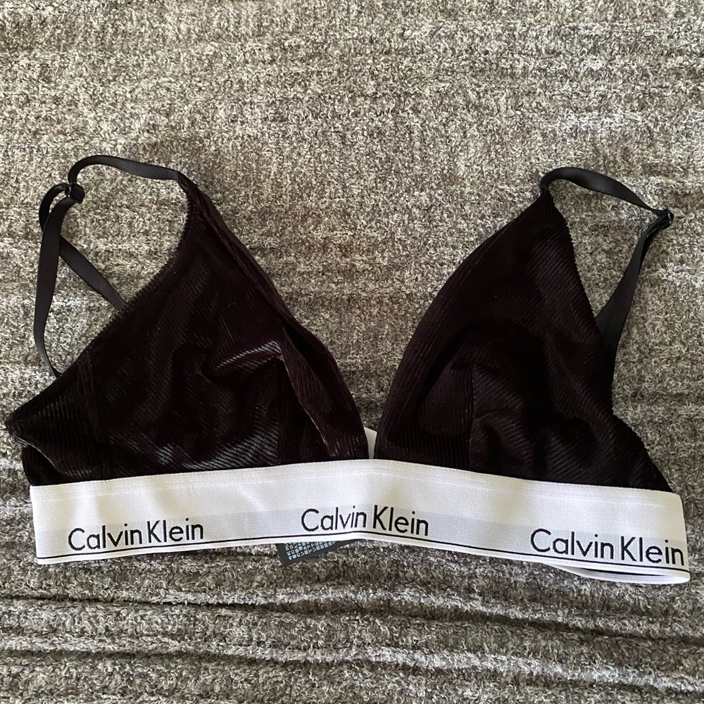 Calvin Klein velvet bralette